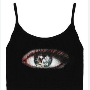Boys Lie Eye Tank Cropped in Black